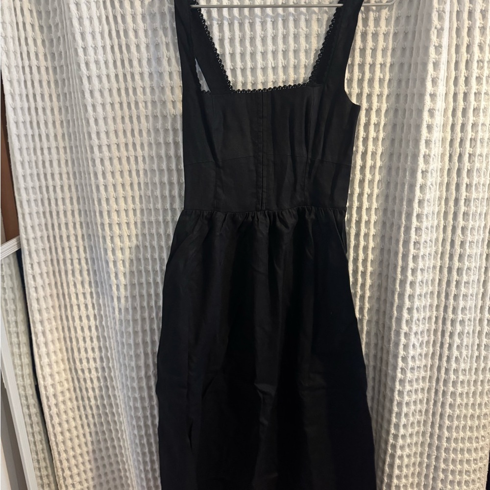 Reformation tagliatelle Black Midi Dress